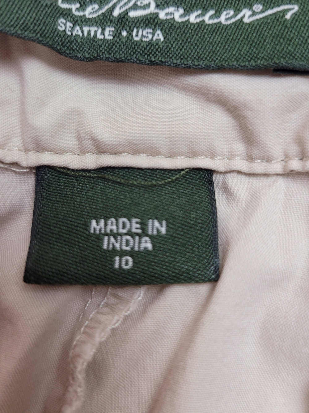 Eddie Bauer Neutral Beige Tie-Waist Mini Skirt - Picture 3 of 6